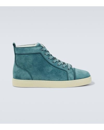 Christian Louboutin Louis Suede Trainers - Blue