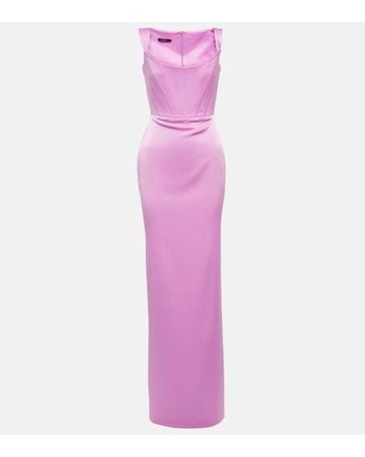 Alex Perry Halse Crepe Gown - Pink