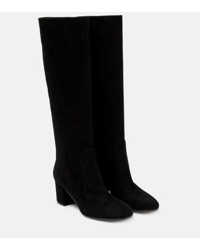Gianvito Rossi Suede Knee-high Boots - Black