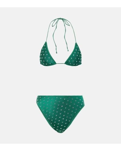 Oséree Verzierter Bikini Gem - Grün