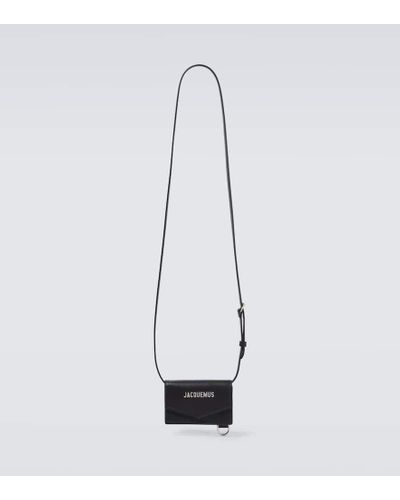 Jacquemus Le Porte Azur Leather Neck Pouch Bag - Men's - Calf Leather - Black