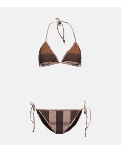 Burberry Triangel-Bikini Exaggerated Check - Mehrfarbig
