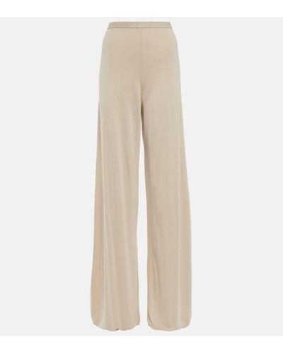 Rick Owens Lilies High-rise Wide-leg Trousers - Natural