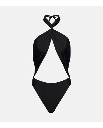JADE Swim Apex Halterneck Cutout Swimsuit - Black