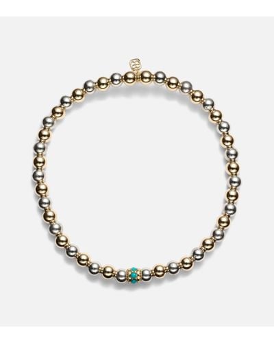 Sydney Evan 14kt Gold Bracelet With Turquoises - Metallic