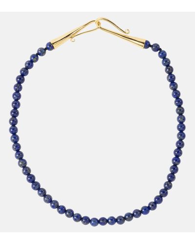 Sophie Buhai Grecian Collar 18kt Gold-plated Sterling Silver Necklace With Lapis - Blue