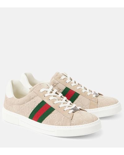 Gucci Ace Suede Trainers - White