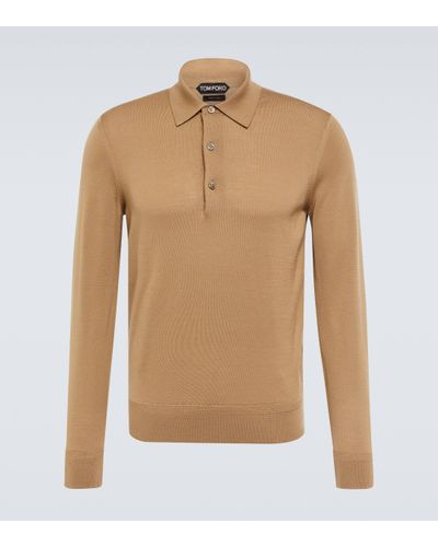 Tom Ford Wool Polo Jumper - Natural