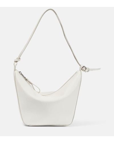 Loewe Hammock Mini Leather Shoulder Bag - White