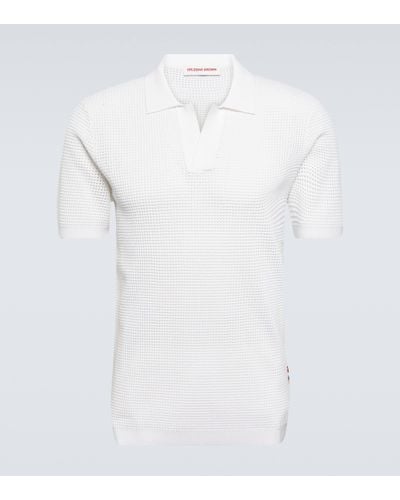 Orlebar Brown Roddy Knit Polo Shirt - White