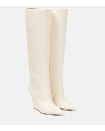 Paris Texas Botas altas Wanda de piel - Blanco