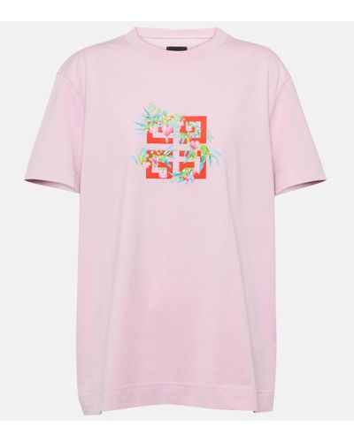 Givenchy 4g Printed Cotton Jersey T-shirt - Pink