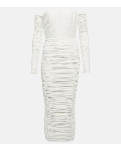 Alex Perry Sterling Off-shoulder Midi Dress - White