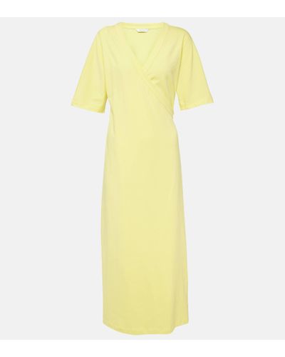 Max Mara Pisano Cotton-blend Midi Dress - Yellow