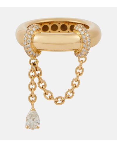 Rainbow K Elysabeth 18kt Gold Ring With Diamonds - Metallic