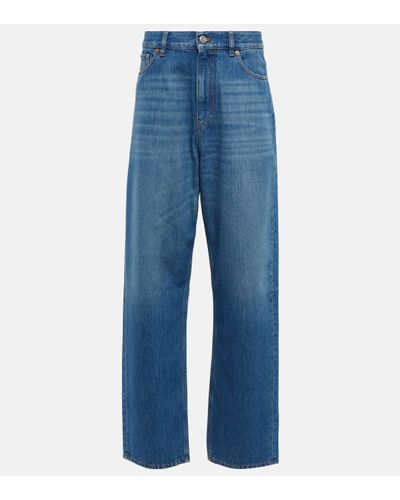 Valentino Low-rise Straight Jeans - Blue