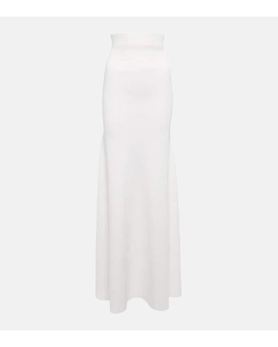 Victoria Beckham Knitted High-rise Maxi Skirt - White