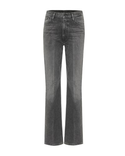 Goldsign High-Rise Bootcut Jeans The Comfort - Grau