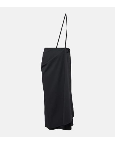 Lemaire Virgin Wool Wrap Skirt - Black