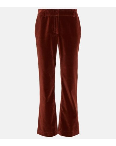 La DoubleJ Pantalon 24/7 en velours - Rouge