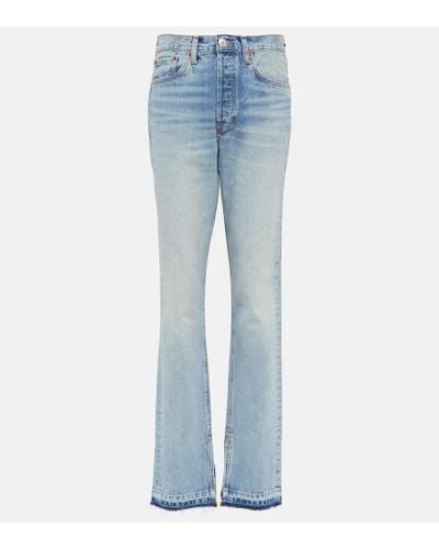 RE/DONE Jeans bootcut a vita alta - Blu