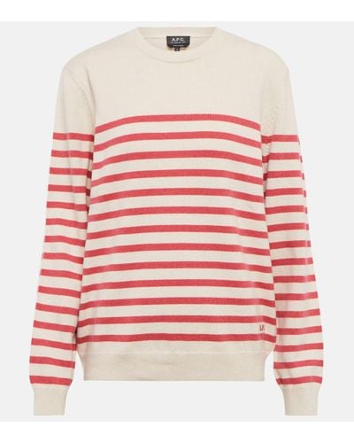 A.P.C. Phoebe Cotton And Cashmere Jumper - Pink