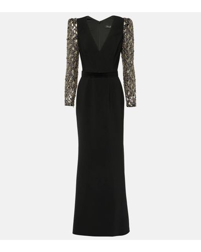 Jenny Packham Tabitha Crystal-embellished Gown - Black