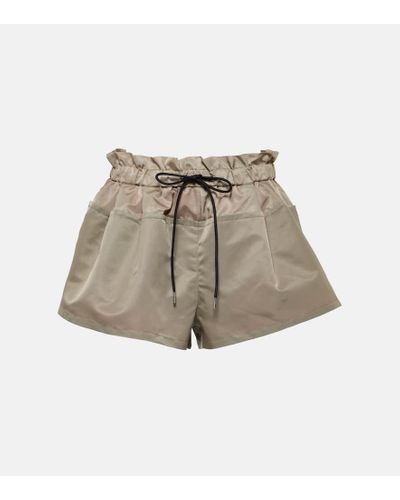 Sacai Shorts de sarga - Neutro