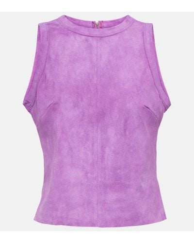 Stouls Tank top Pam in suede - Viola
