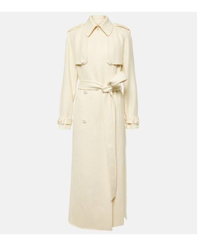 Gabriela Hearst Trench-coat Eithne en soie et laine - Neutre