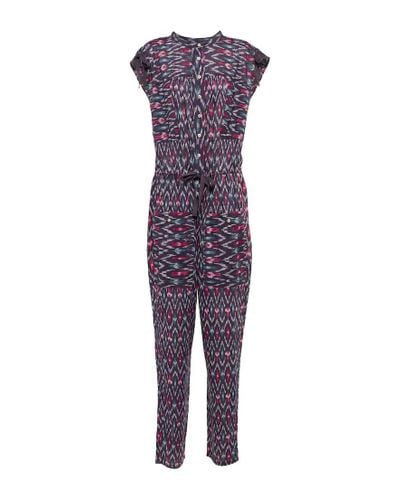 Isabel Marant Jumpsuit Laith in cotone con stampa - Viola
