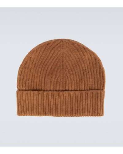 Maison Margiela Ribbed Knitted Beanie - Brown