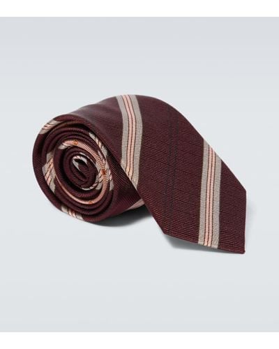 Dries Van Noten Krawatte aus Seide - Rot