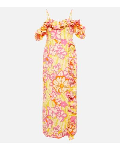 ALÉMAIS Fenella Ruffled Organic Cotton Dress - Multicolour