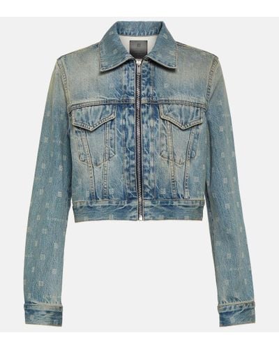 Givenchy Giacca di jeans cropped 4G - Blu