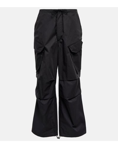 Agolde Ginerva Cotton Cargo Trousers - Black