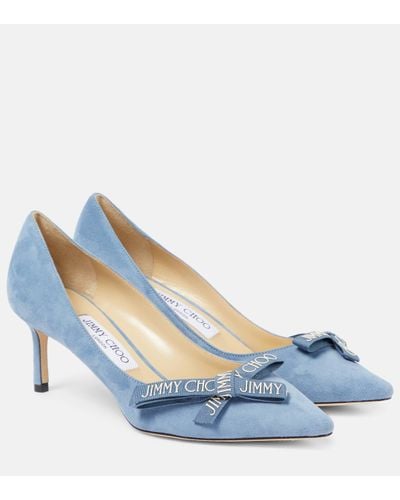 Jimmy Choo Romy 60 Suede Court Shoes - Blue