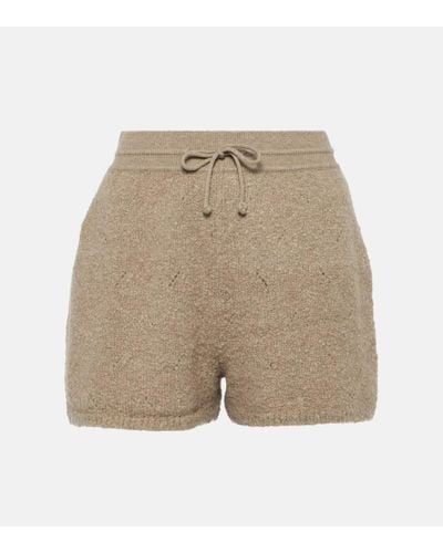 Loro Piana Shorts in cashmere con coulisse - Neutro