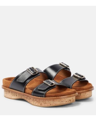 Chloé Marah Leather Sandals - Brown