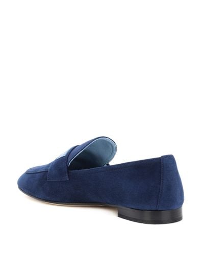 prada suede loafers womens