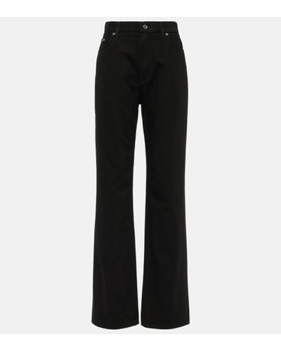 Dolce & Gabbana Mid-rise Straight Jeans - Black