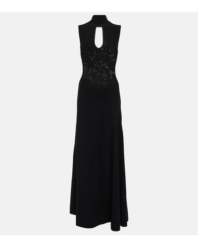 Victoria Beckham Cutout Maxi Dress - Black