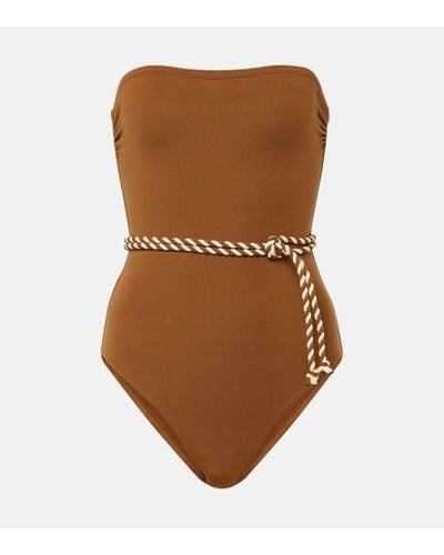 Eres Majorette Strapless Swimsuit - Brown