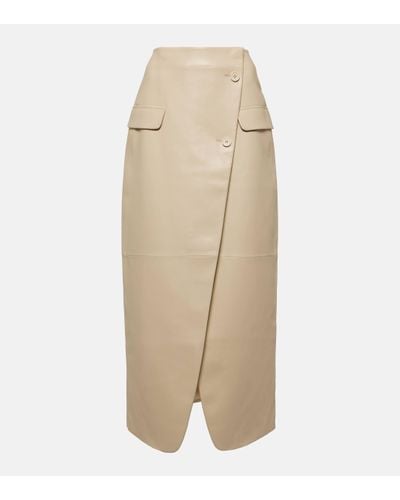Frankie Shop Nan Faux Leather Maxi Skirt - Natural
