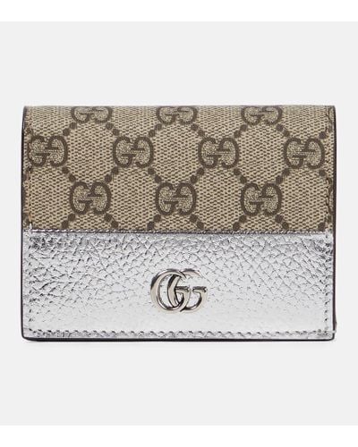 Gucci GG Marmont Card Case Wallet - Metallic