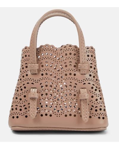 Alaïa Le Mina Mini Leather Crossbody Bag - Pink