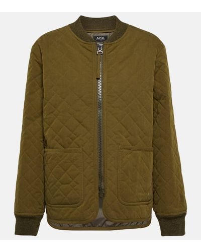 A.P.C. Elea Quilted Jacket - Green