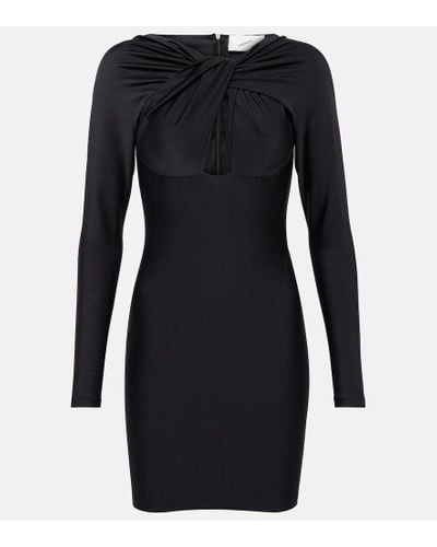 Coperni Twisted Cutout Jersey Minidress - Black