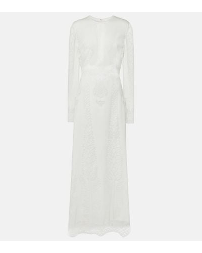 Giambattista Valli Cotton-blend Lace Gown - White