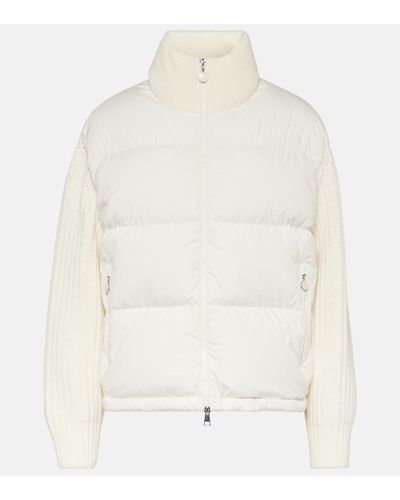 Moncler Wool-trimmed Down Jacket - White